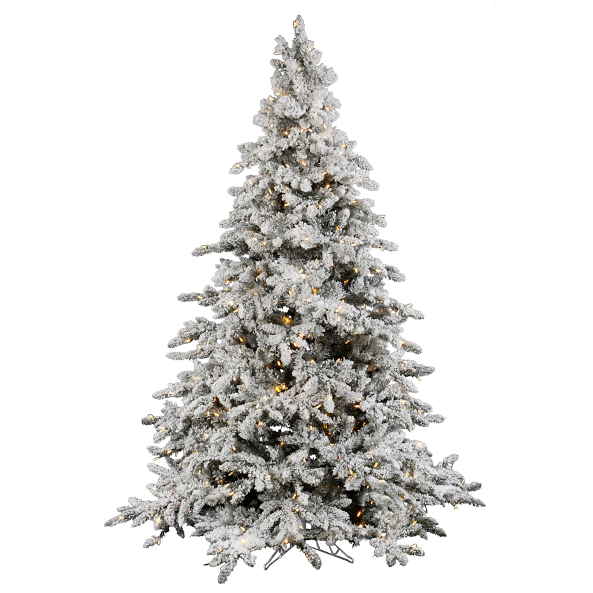 4.5ft. Pre-Lit Flocked Utica Fir Artificial Christmas Tree, Warm White LED Lights